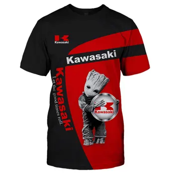 KAWASAKI-2020 verano caliente nueva Camiseta de las Mujeres de los Hombres la Impresión 3D de Manga Corta t-shirt Casual Ropa de camisetas Cool Camisetas Tops