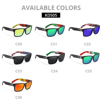 KDEAM Marca de Gafas de sol Polarizadas Hombres Plaza de Gafas de Sol de Deporte al aire libre Gafas de 2020 Verano UV400 Con el Caso Original KD505