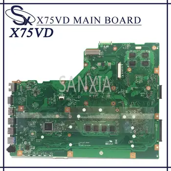 KEFU X75VD de la placa base del ordenador Portátil para ASUS X75VD X75VB X75VC original de la placa base de 4GB-RAM I3 CPU GT610M