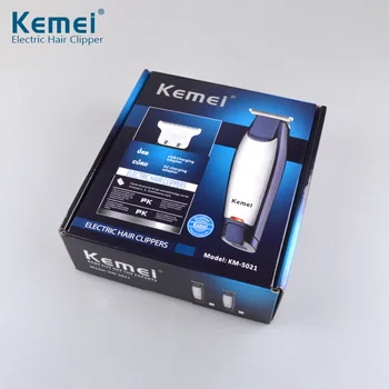 KEMEI KM-5021 Pelo Clipper 3 En 1 Eléctrico Recortadora de Pelo USB Enchufe de Carga de la Barba Trimmer de Pelo Profesional de Corte