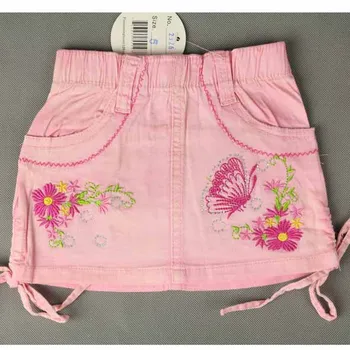 Kid faldas de las niñas de flores bordado de mariposa de cristal con elástico en la cintura mini lindo de los niños de la falda de MH2326