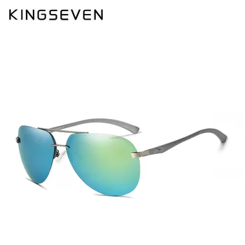 KINGSEVEN de Aluminio de diseño Sin la Marca de los Hombres de Gafas de sol Polarizados UV400 Gafas de Lentes Accesorios Masculinos Gafas de Sol Para los Hombres
