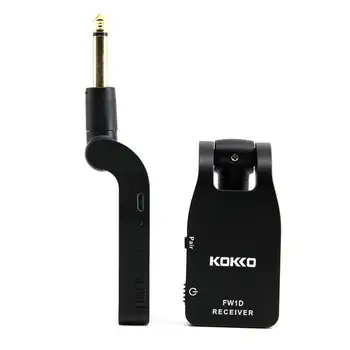 KOKKO 2.4 Ghz Guitarra Transmisor de Audio Inalámbrico de Conexión de un Receptor de Sistema de 280 Grados Roating Cabeza 24Bit/48KHZ Transmisión FW1D