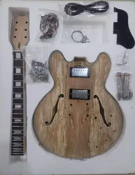 Krait Fábrica semi-acabados, productos de BRICOLAJE de Jazz guitarra eléctrica que no hay pintura envío gratis