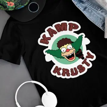 Krusty Camiseta de Kamp Krusty T-Shirt Ropa de la Impresión de la Camiseta Masculina de Manga Corta de la Diversión de Algodón XXX Camiseta