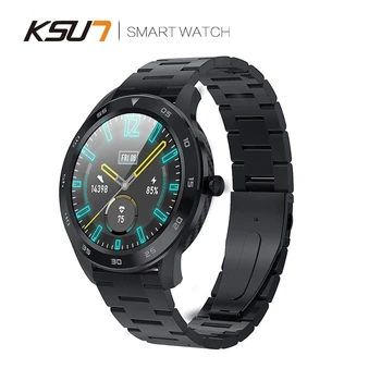 KSR909 Reloj Inteligente de Pantalla Completa Táctil de la prenda Impermeable IP68 ECG en la Detección Cambiante Marca el Smartwatch de Fitness Tracker Inteligente de Pulsera