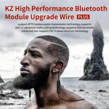 KZ Impermeable Aptx Blueooth Módulo 4.1 Inalámbrica Módulo de Actualización de Cable Desmontable Cable se Aplica Original Auriculares ZS10 ZSAZST ZS6