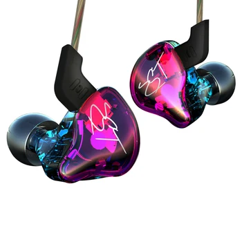 KZ ZST Color de la Armadura Equilibrada+Dinámico Híbrido Doble Controlador Auriculares HIFI Auriculares Bass Auriculares En la oreja los Auriculares Con Micrófono
