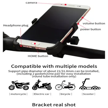 La Aleación de aluminio de Bicicletas soporte para Teléfono Moto Manillar de Montaje de 3.5 6.2