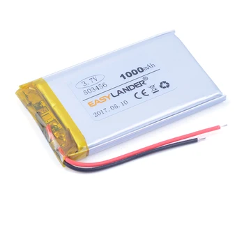 La batería de polímero de 503456 503356 3.7 V 1000mah de casa inteligente MP3 altavoces Li-ion batería Para dvr GPS, mp3, mp4 y teléfono celular altavoz 503455