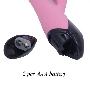 La Batería Nueva Versión de La Rosca de Doble Vibración del Motor Vibrador Sexy Dispositivo de Masturbación Femenina