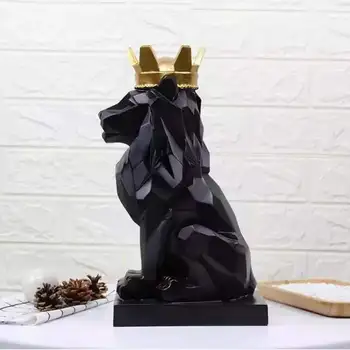 La corona de León Figuritas de Resina Moderno Abstracto Artesanías Geométrico de los Animales en Miniatura, Adornos para el Hogar Decoración de la oficina