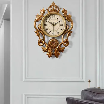La decoración del hogar de lujo de hierro forjado de cuarzo silencio de los deportes reloj de pared creativos de la vendimia reloj de pared de la sala de estar dormitorio WF1123235