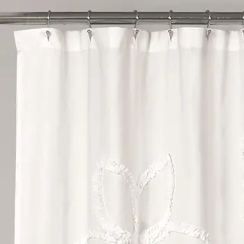 La exuberante Decoración, Blanco de la Colmena de la Flor de la Cortina de Ducha | Floral con Textura Shabby Chic Estilo de una Granja de Diseño, x 72, 72