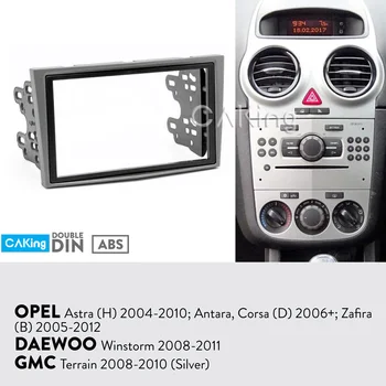 La Fascia Radio Panel para el OPEL Astra (H) 2004-2010; Antara, Corsa (D) 2006-; Zafira (B) 2005-2012 (Plata) Dash Kit de Adaptación Bisel