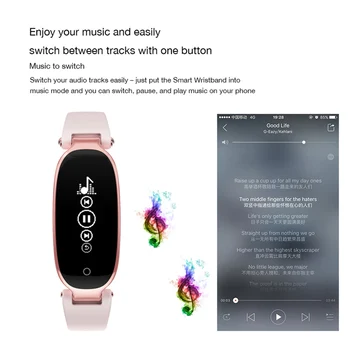 La jalea Peine Delgado Reloj Inteligente para IOS, Android Teléfono Inteligente Pulseras Pista de Fitness, Pulsera con Monitor de Frecuencia Cardíaca de las Mujeres SmartBand Hombres