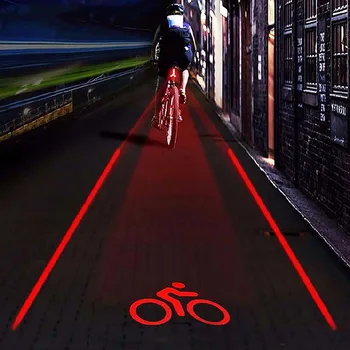 La Luz de la bicicleta USB Recargable LED luz trasera Ciclismo Deportes de Productos Láser de la Carretera de la Proyección de Seguridad Luz de Advertencia de Bicicleta Accesorios