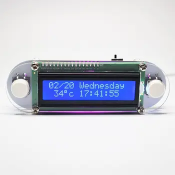 La luz de las velas Efecto LCD1602 Vibración Reloj DIY Kit de Aprendizaje Electrónico Kits de Regalo