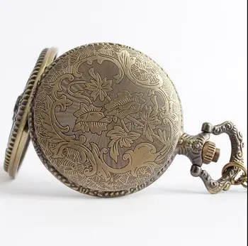 La Marina de Estados unidos Reloj de Bolsillo de la Cadena de los Hombres de Cuarzo de Bronce antigüedades Collar de relojes de bolsillo