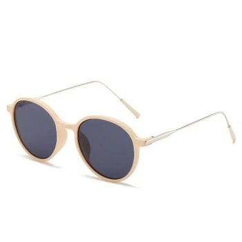 La moda Anti-luz azul gafas de mujeres 2020 de la marca de diseñador de la vendimia de la ronda de gafas de montura retro Llanura Espejo femenino