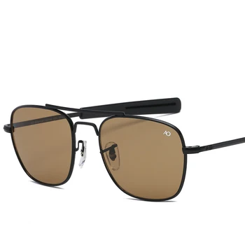 La moda de la Aviación AO Gafas de sol de los Hombres de lujo de la Marca del Diseñador de Gafas de Sol Para los hombres del Ejército Americano Militar Lente de Cristal Óptico Oculos