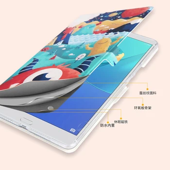 La moda Pintado Flip Case Para Huawei MediaPad M5 Lite 8.0 JDN2-W09 / JDN2-AL00 Smart Cover Para Huawei Honor T5 8.0 Tablet Funda