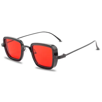 La moda Steampunk Gafas de sol de Diseño de la Marca de los Hombres de las Mujeres de la Vendimia de la Plaza de Metal Punk gafas de Sol UV400 Tonos Gafas