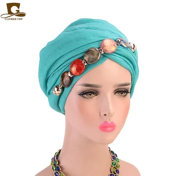 La Mujer Del Turbante Joyería Collar Pañuelo Musulmán Hiyab Headwrap