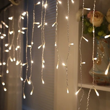 La navidad Guirnalda LED de la Cortina de Carámbano de Cadena de Luz de 220V 4.5 m 100Leds Interior de la Gota LED de la Parte del Jardín de la Etapa al aire libre, Luz Decorativa