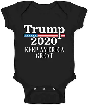 La novedad Gráfico Trump 2020 Pro Triunfo de la Mercancía, estados UNIDOS Bebé Bebé Niño Niña Mono de Verano Tops de la Personalidad de la Moda T-Shirt