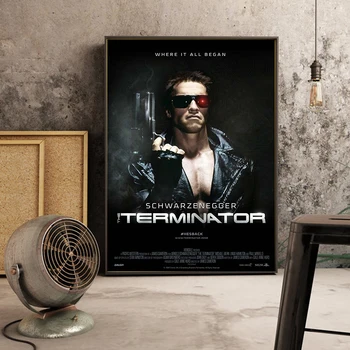 La Película de Terminator Arte de los Carteles de Lona de Pintura de Carteles y Grabados, Cuadros de Arte de Pared de Imagen para la Sala de estar Decoración para el Hogar