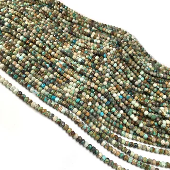 La Piedra Natural Facetas Suelta perlas encantos Turquesa Pequeñas Perlas para la Joyería DIY Collar Pulsera Accesorios