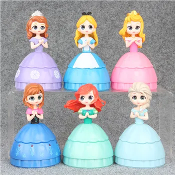 La Princesa de Disney Muñecas 6pcs/Set Lol Huevo Bebek Pvc Figuras de Acción Congelado Elsa Anna Lol Serie de 3 Bolas Poupee Bebé Niños de Juguete Para Niñas