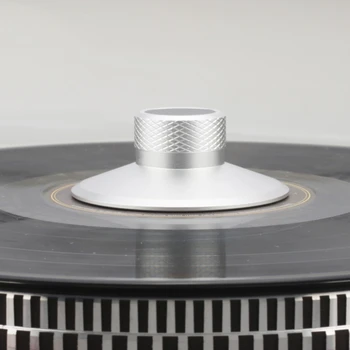 La reducción de la Vibración Estable de Aluminio Registrar el Peso de la Abrazadera LP Giradiscos de Vinilo Disco de Metal Estabilizador de la plataforma giratoria para los Registros Jugador de Ca