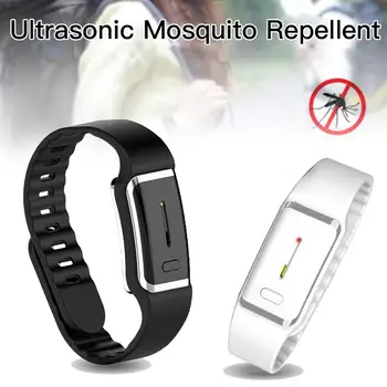 La seguridad de los Ultrasonidos Contra el Mosquito de Plagas de insectos Brazalete Electrónico de Insectos Repelente de Pulsera de Reloj recargable al aire Libre Accesorios