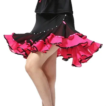 Las Mujeres De Baile Latino Falda De Baile De La Salsa, Tango, Rumba Dancewear Swing Volante 904-B069