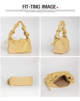 Las mujeres de corea bolsas de Hombro de la moda de los Pliegues de la Bolsa de mensajero para mujer bolso de Gran capacidad de Suave cuero de la pu de las señoras bolso de mano bolsa