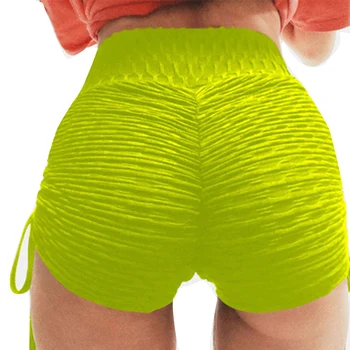 Las mujeres Levantamiento de Glúteos Corto de Yoga Anti-Celulitis Polainas Suave Mediados de cintura Fitness pantalones Cortos de Playa Para el Ejercicio del Deporte en Ejecución el Ejercicio de