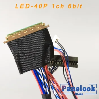 LED-40P 1ch 6bit Controlador Universal de la Junta de la Pantalla del Cable LVDS LP101wh1 40Pins