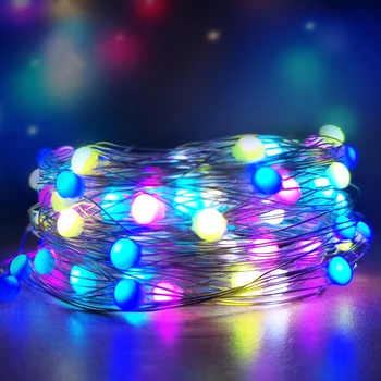LED Cadena de Luces RGB de Hadas Cadena de Luces, WIFI, Bluetooth, Control Remoto,Decoración de la Navidad 5M 10M de año nuevo de bienes garland