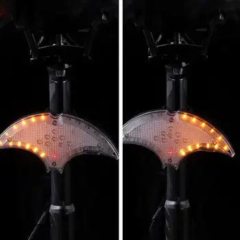 LED Cuerno Posterior de la Lámpara de Advertencia de la luz trasera Bicicleta Equipos de Montar USB Recargable control Remoto Inalámbrico de Bicicletas Plegables de Señal de Giro Luz