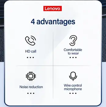 Lenovo Cable de los Auriculares Thinkplus Tw13 de 3,5 mm Estéreo Bass auriculares Auriculares Para Lenovo Z5 Z6 K5 K5s Pro Zuk Z2 Xiaomi Samsung Huawei