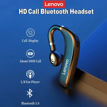 Lenovo HX106 Bluetooth de los Auriculares Pro Gancho auricular Inalámbrico Bluetooth 5.0 de Auriculares Con Micrófono De 40 Horas Para la Conducción de la Reunión