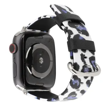 Leopardo Banda de Cuero para Apple Watch de la Serie 6 SE 5 4 3 2 1 iwatch 38 mm 40 mm 42 mm 44 mm de la Mujer reloj de Pulsera de la Pulsera de la Correa.