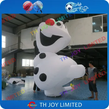 Libre del envío del aire a la puerta, la navidad olaf decoraciones gigante al aire libre inflable de la olaf muñeco de nieve de la réplica de dibujos animados traje de