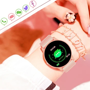 LIGE 2020 Nuevo Reloj Inteligente de las Mujeres de la Frecuencia Cardíaca de Vigilancia de la Salud Podómetro Deporte de Fitness smartwatch Para Android IOS Par de Reloj+Caja
