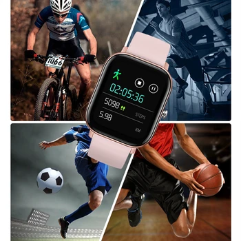 LIGE 2020 Reloj Inteligente P8 Hombres Mujeres 1.4 pulgadas de Pantalla Táctil de Fitness Tracker Monitor de Ritmo Cardíaco IP67 Impermeable GTS Banda de Deportes