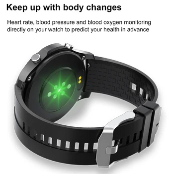 LIGE reloj Inteligente Hombres Smartwatch de la Frecuencia cardíaca presión arterial monitor LED Full touch screen Para Android iOS impermeable reloj de Fitness