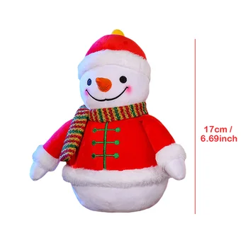 Lindo Precioso muñeco de Nieve de Peluche de la Felpa Muñeca de una Estatuilla de Juguetes para los Regalos de Navidad en Casa Árbol de Navidad Ornamento Decoraciones de 17cm