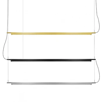 Lineal LED de la lámpara colgante de luz diseñador de suspensión colgando el cable de la luz de oro/negro de la barra de oficina mesa de comedor LED lámpara de suspensión de luz